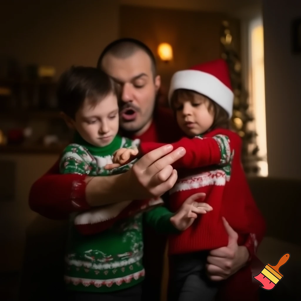 Magic magic Christmas magician an adult kid an adult kid