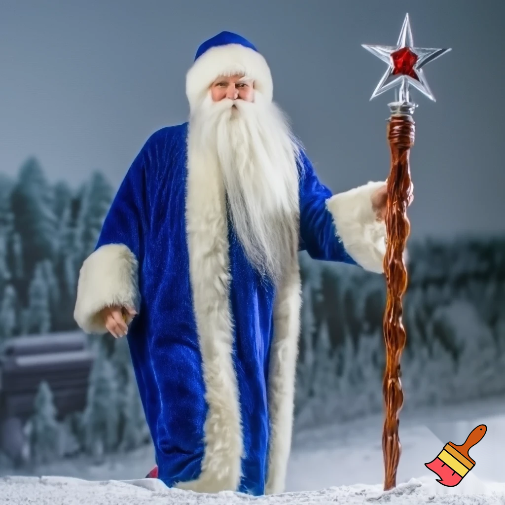 Russia, Santa Claus walking sticks star real Santa Claus the real Santa Claus a star walking stick