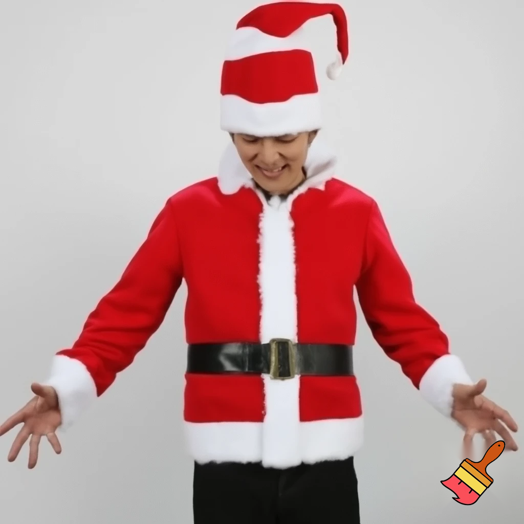 A wizard jacket Christmas jacket Santa Claus wizard Christmas shoes Christmas wizard hat a large one