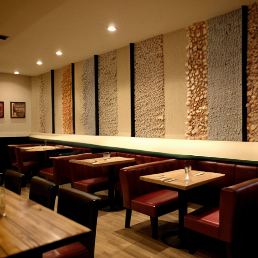 wall of a restaurant
