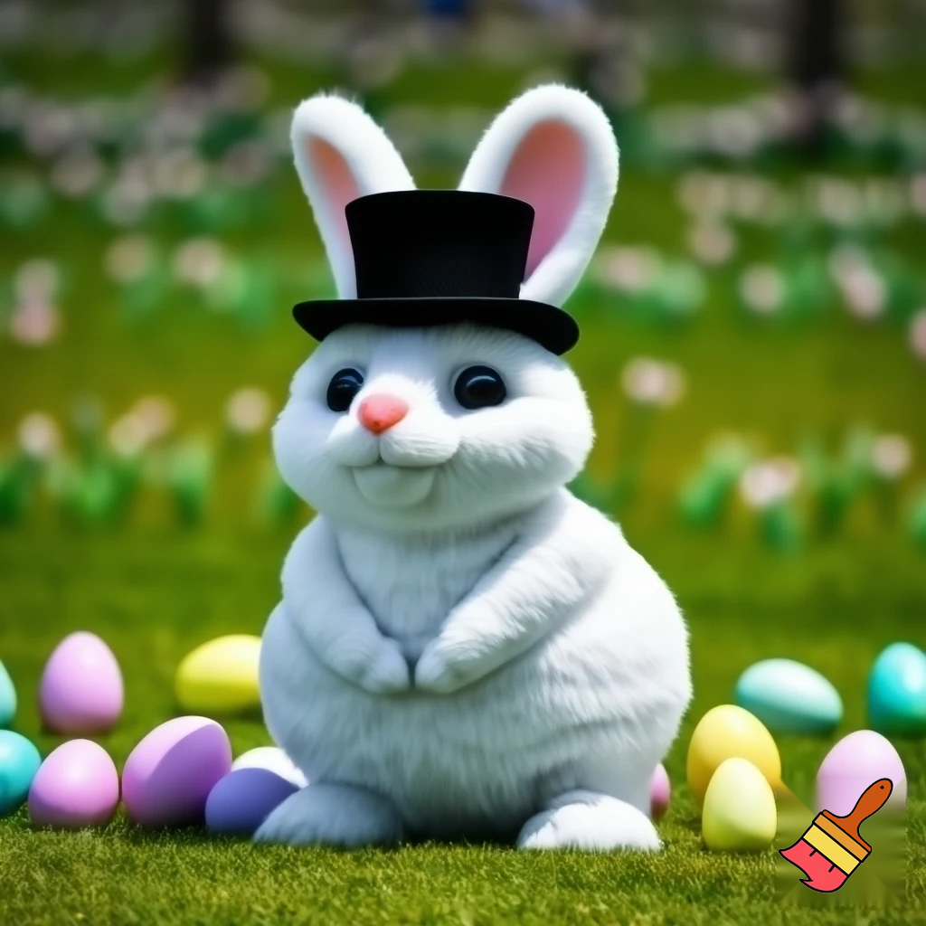 Easter bunny mascot top hat costumes🏰🚪