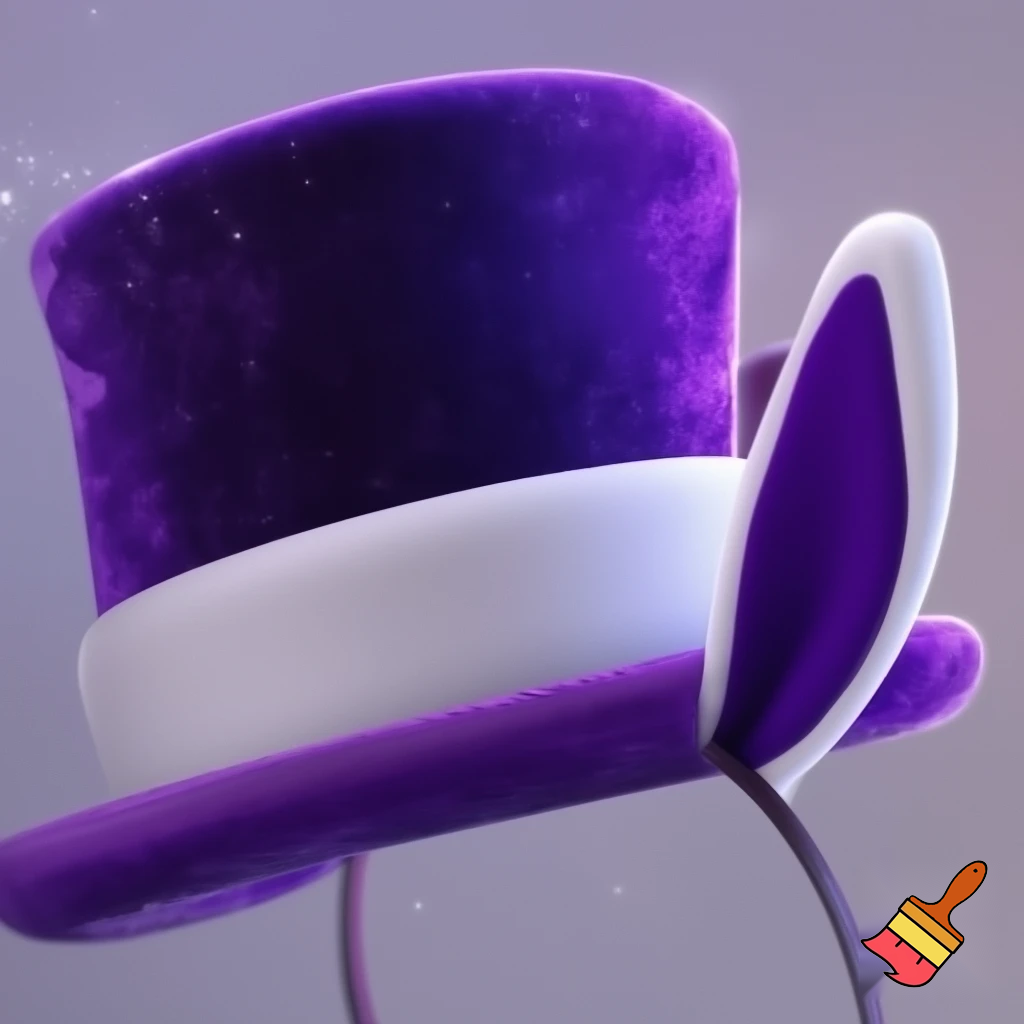 Easter bunny headband, top hat, Easter hat headband, top hat, purple and white, purple and white velvet top hat