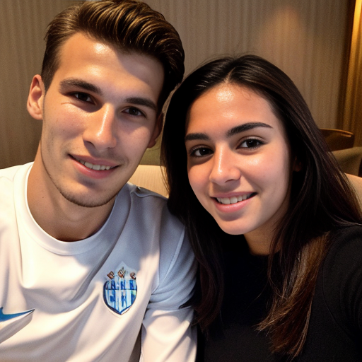 Goretzka and Vanessa at the hotel 