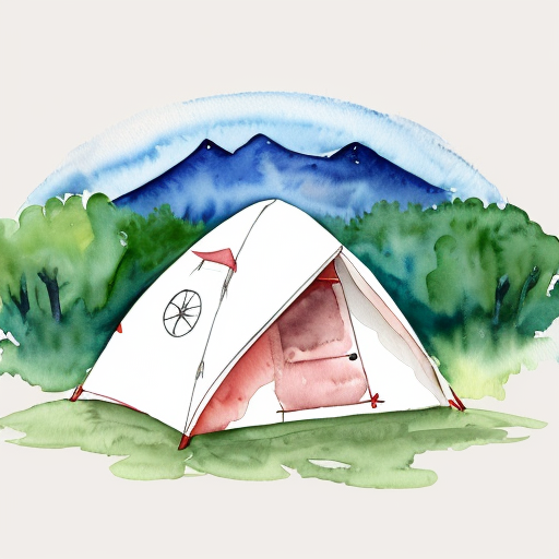 single icon of tent in cartoon style