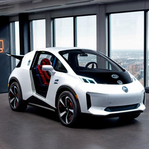 A citi in the future with flying cars and robots