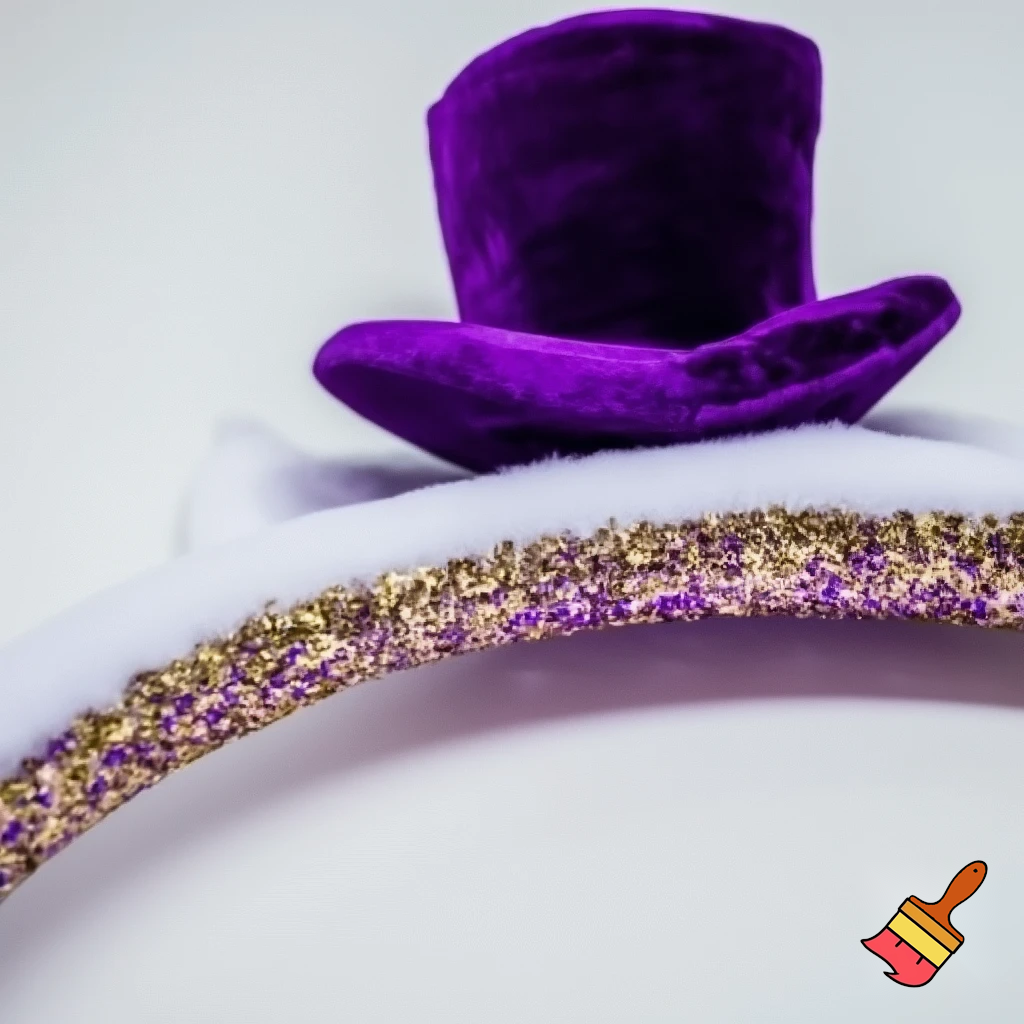 Easter bunny headband, top hat, purple and white with glitter gold purple glitter velvet and delicate top hat headband