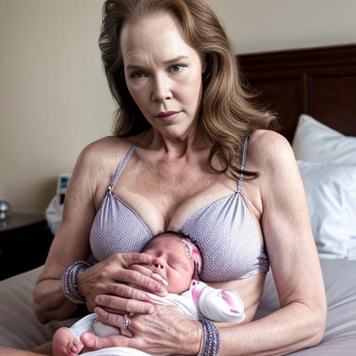 John Goodman y Elizabeth Perkins y con cute adorable baby newborn gives premature glasses con pijama slepwear bikini sensual sexy con brazalete hospital con cama con almohadas con acostados con hospital 13