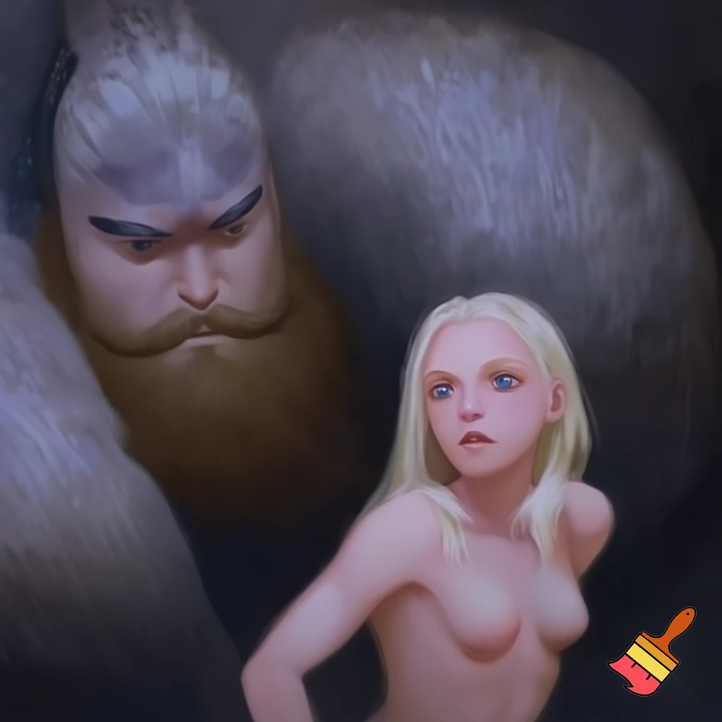 
A naked woman with a dick in her ass in the background, a blonde with blue eyes, a giant ass, and tits.
