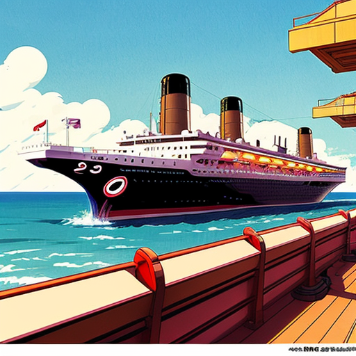 Small 1900s ocean liner