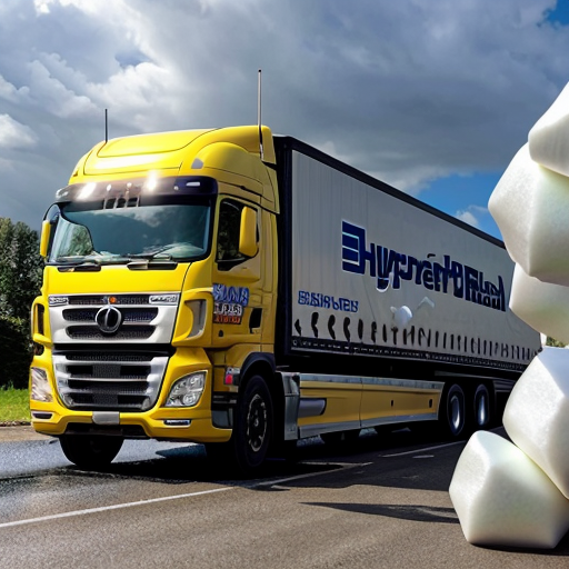 Semi-truck crushed by giant hailstone on top of it