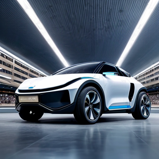 A citi in the future with flying cars and robots