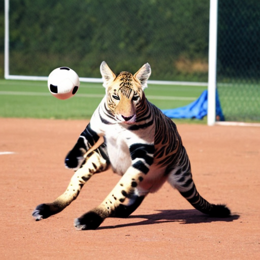 do a animal playing a sport
