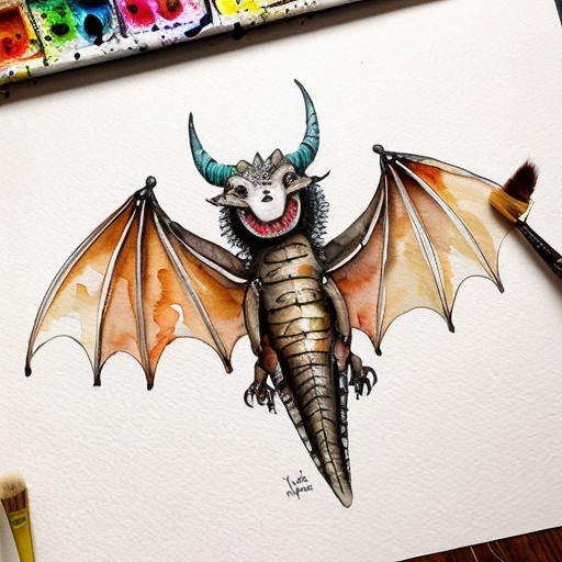 A dragon with 4 wings it looks like its snoring it has round slick scales with an orange tongue tufted hair on its head long tail with shorts barbs with huge orange eyes and a long snout with small nostrils make it look cute and more animated