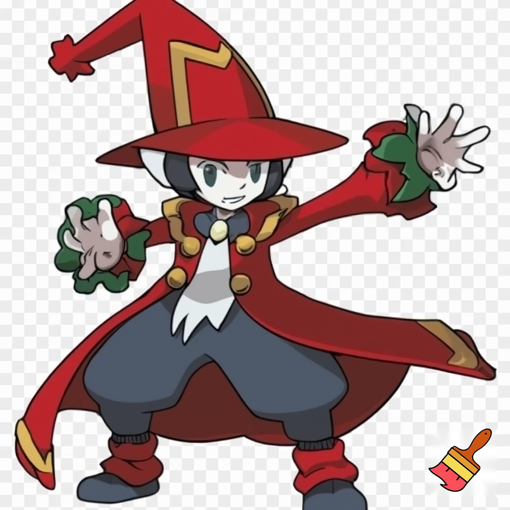 The pokemon Ledian dressed in red mage attire