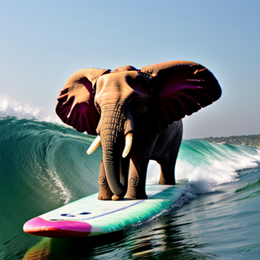 strawberry elephant surfing
