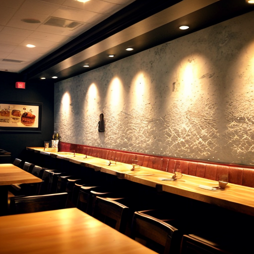 wall of a restuarant