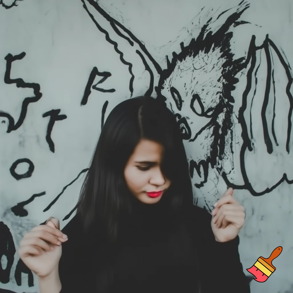 Draw a girl get fuck with big black cock 