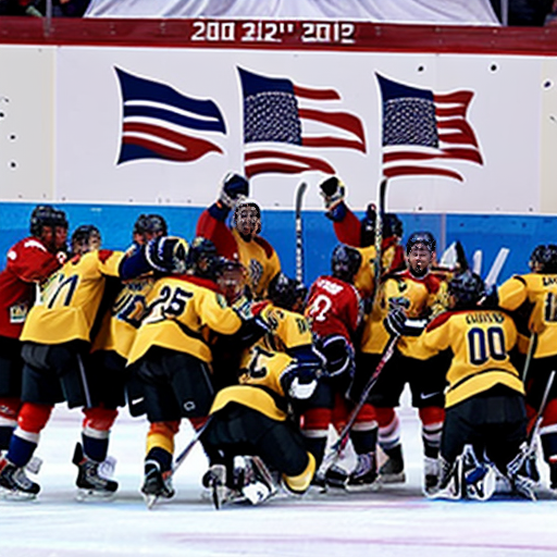 A poster of the USA celebrating that they won the hockey final gold medal game against Canada in the Winter Olympics Milano Courtina 2026