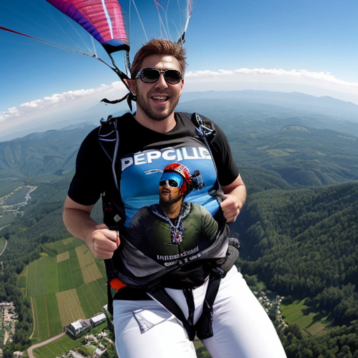 I need a paraglider new design for print on tshirt 