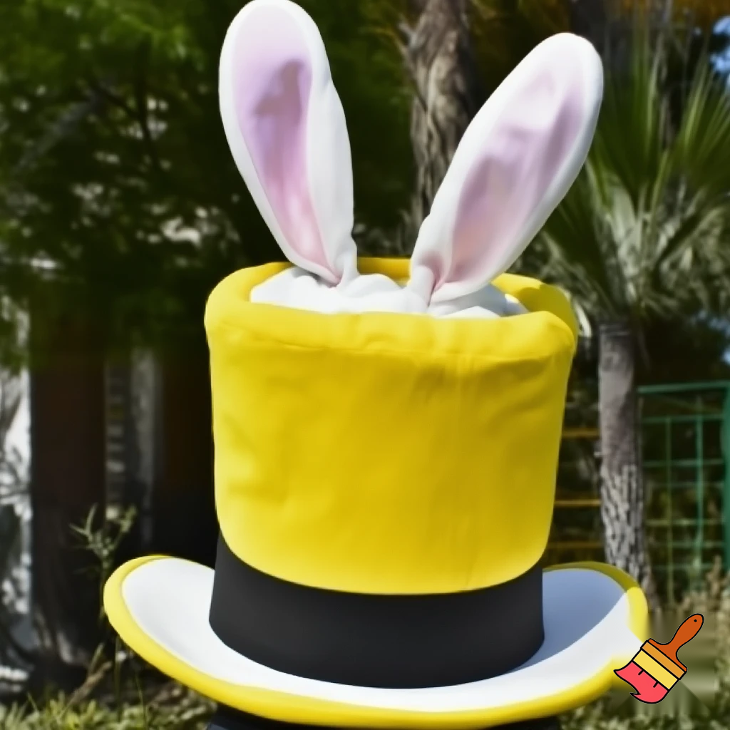 Easter bunny mascot costume top hat🚪