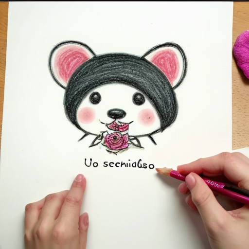 Draw italian brainrot cute mole in pink microwawe that says uno secundos on the setings and the mole is eating rainbow rose