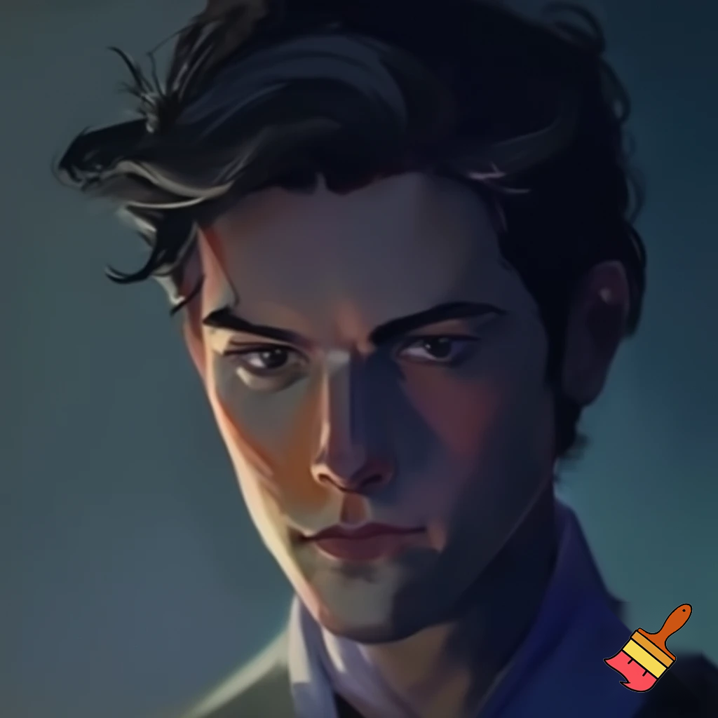 Adopt a character: a guy with dark hair and dark eyes.