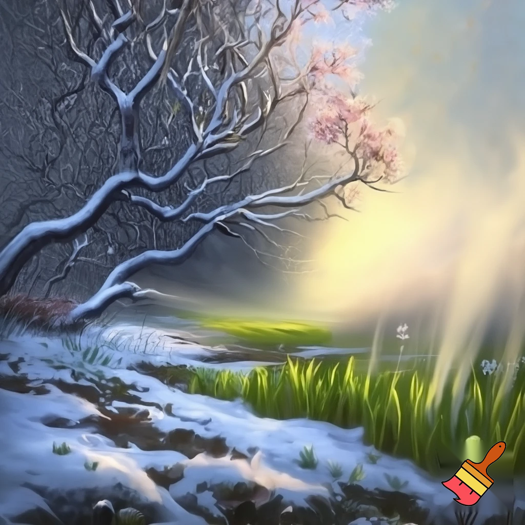 переход из зимы в весну

