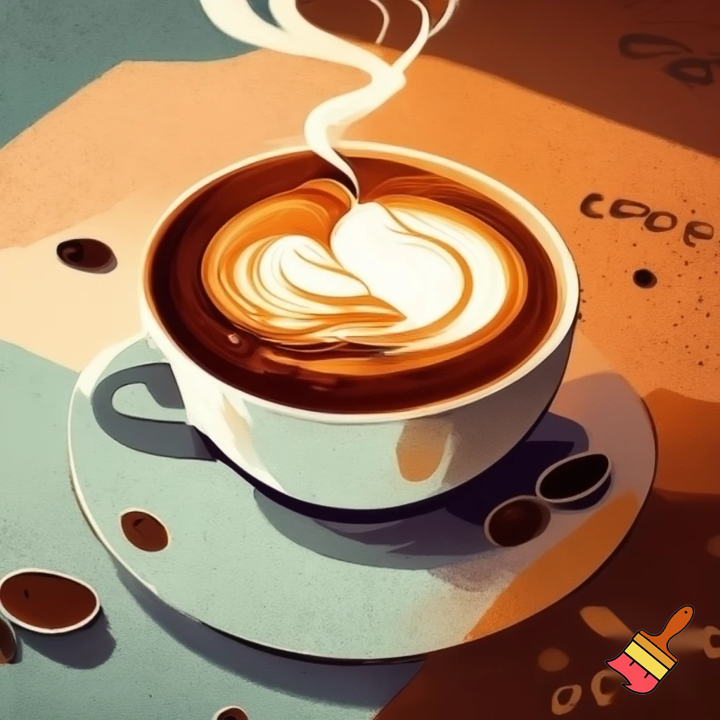 a poster that can go on a wall of a caffe