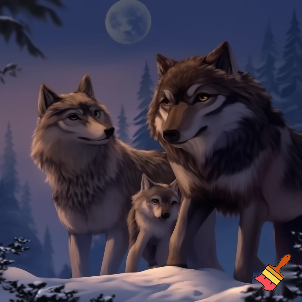 Silva family in two wolves