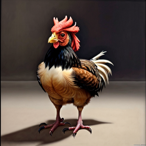 A cartoon chicken
