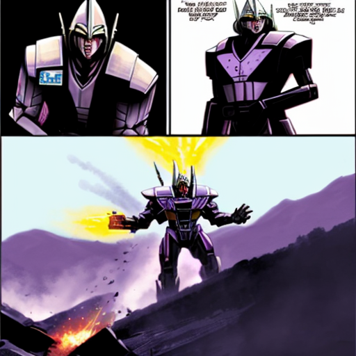 Starscream getting shot by megatron and then buried by megatron 