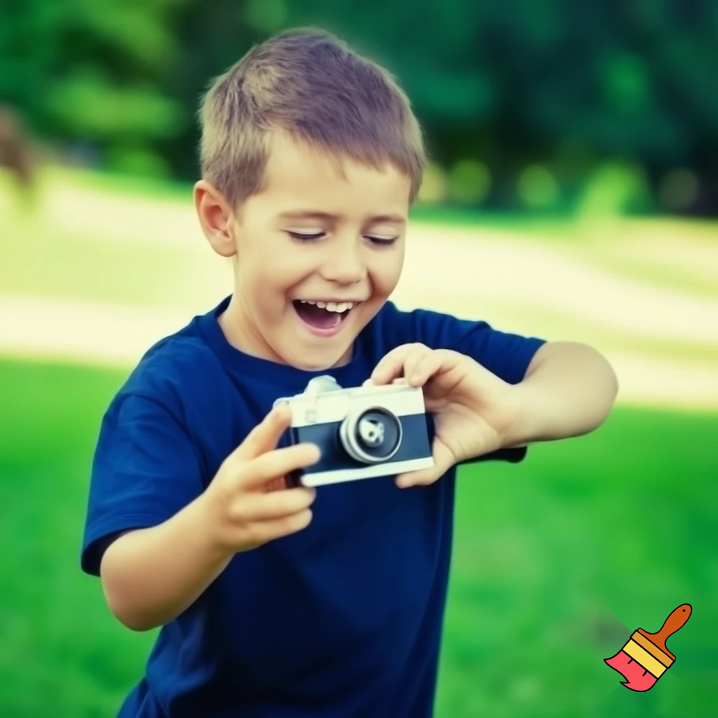 عکس بساز از یک پسر درحال بازی در پارک