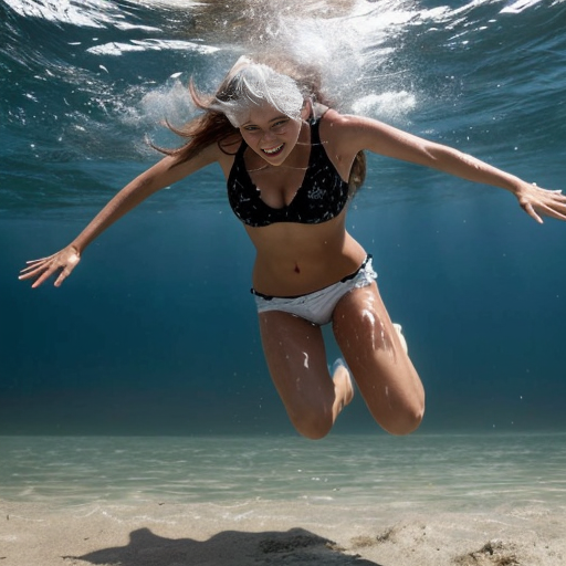 starfish is jumping out water