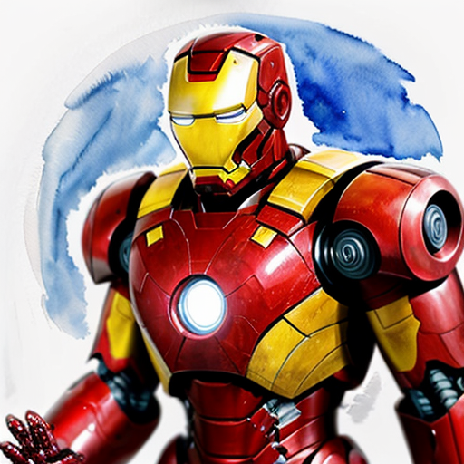 tony the lion puppet in a mech suit like iron man but with a red reactor core