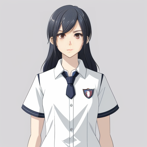 Haruka Sakura from Wind Breaker anime, male character, upper body portrait, serious and silent expression, battle-ready stance with slightly turned shoulders, hair shoulder-length, straight with slight waves at ends, left side hair white, right side hair black, hair slightly messy and flowing with motion, heterochromia eyes: left eye gold, right eye dark blue, sharp and focused gaze, natural anime skin tone, wearing standard Furin High School uniform with small tears and battle damage details, white shirt slightly rumpled, navy blazer with emblem, red necktie, hands clenched and ready for combat, anime-style gloves on hands, dynamic pose suggesting imminent action, subtle motion lines for movement, simple light-colored background, clean and sharp anime line art, vibrant and saturated anime colors, realistic shadows and highlights on hair and clothing, determined and calm demeanor, slight wind effect making hair and tie move, upper body emphasis showing shoulders and chest area clearly, faithful to original character design, intense and focused aura.