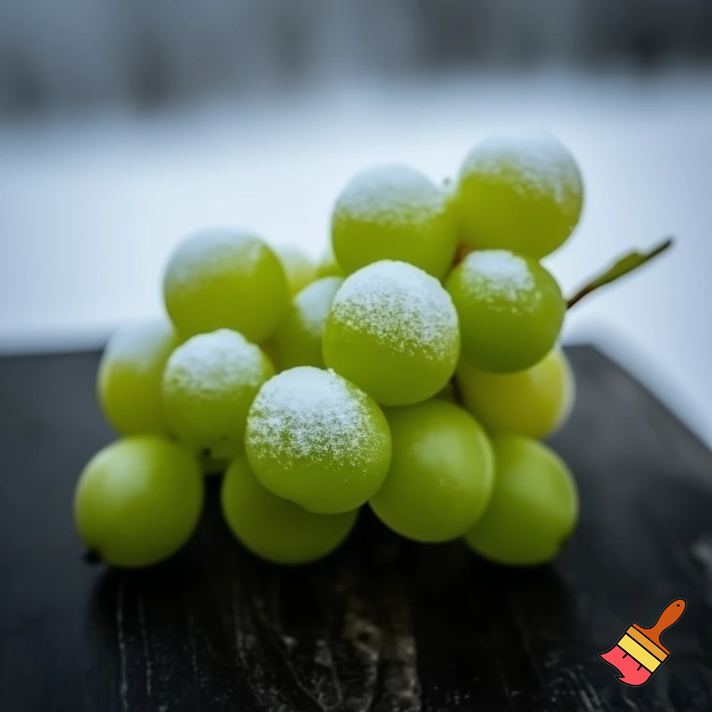 Christmas snow grapes