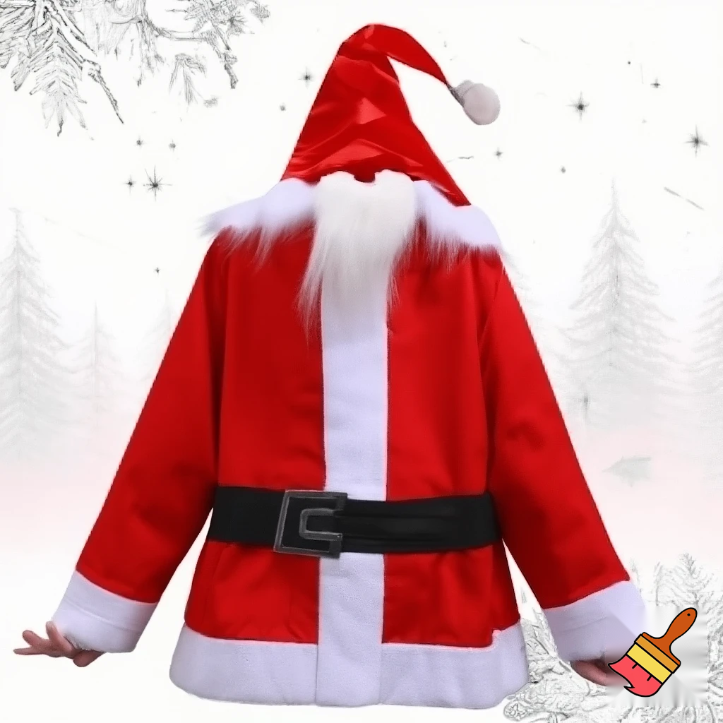 A wizard jacket Christmas jacket Santa Claus wizard Christmas shoes Christmas wizard hat a large one
