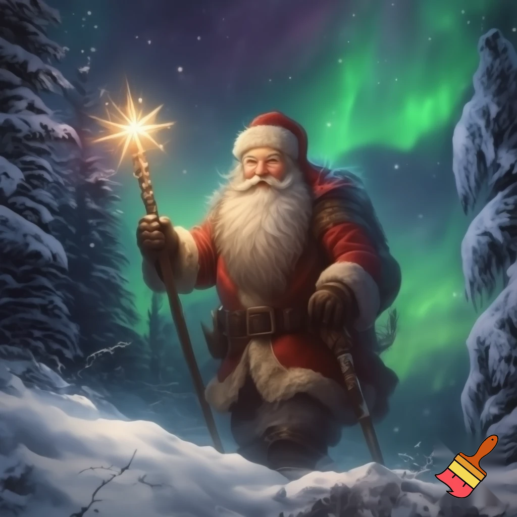 The real Santa Claus Russia walking stick star Santa Claus