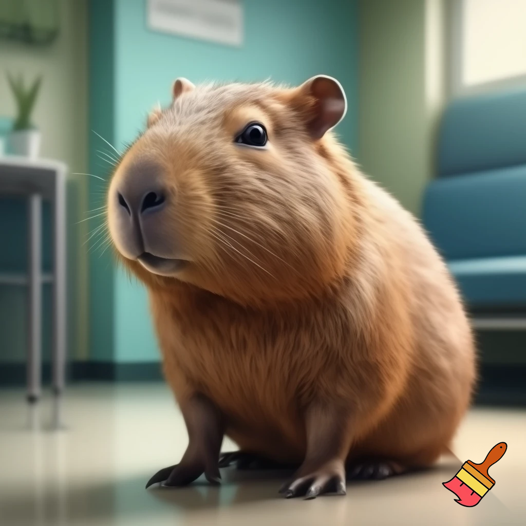 capybara at the hospital
