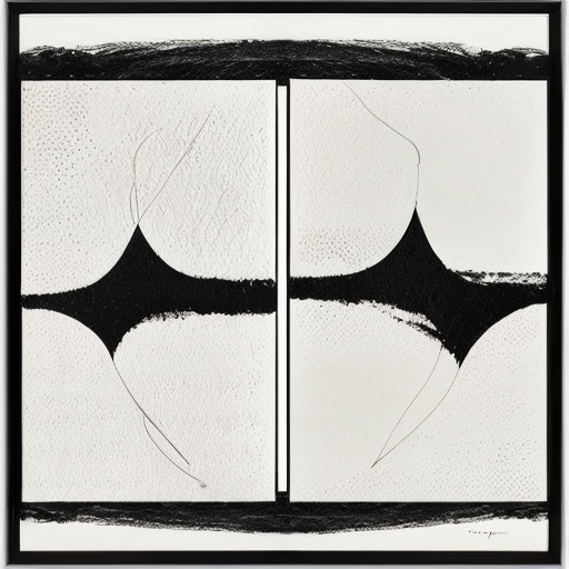 "Abstract diptych art piece titled 'Pas de Deux' in the style of Ursula Voigtmann. Two vertical panels side-by-side with a continuous flow of lines connecting them. Fine etching style, minimalist abstract landscape inspired by Monistrol-d’Allier. Rhythmic, delicate black ink lines on textured off-white handmade paper. Deep artistic intaglio texture, subtle organic shapes suggesting cliffs and motion. Elegant, airy, and sophisticated graphic art."