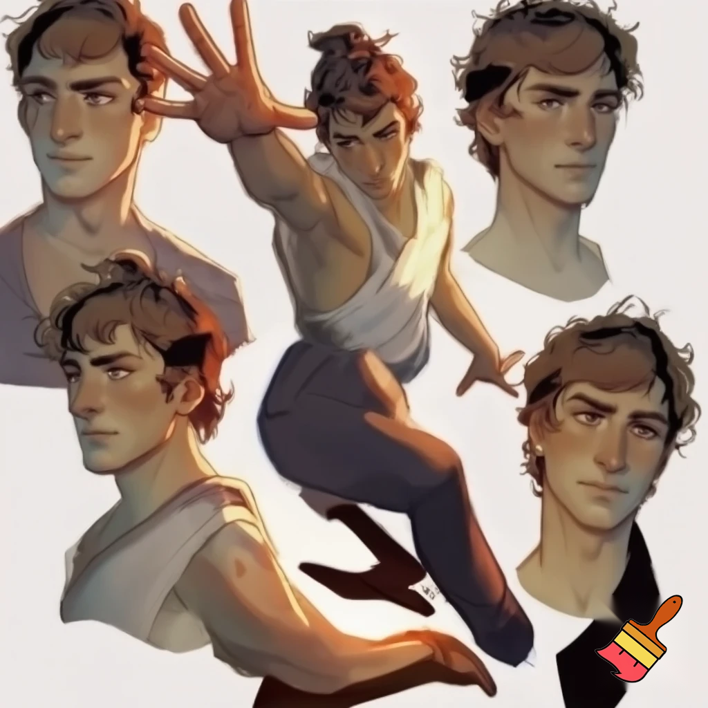 5 drawings that depict somthing specific about matthew