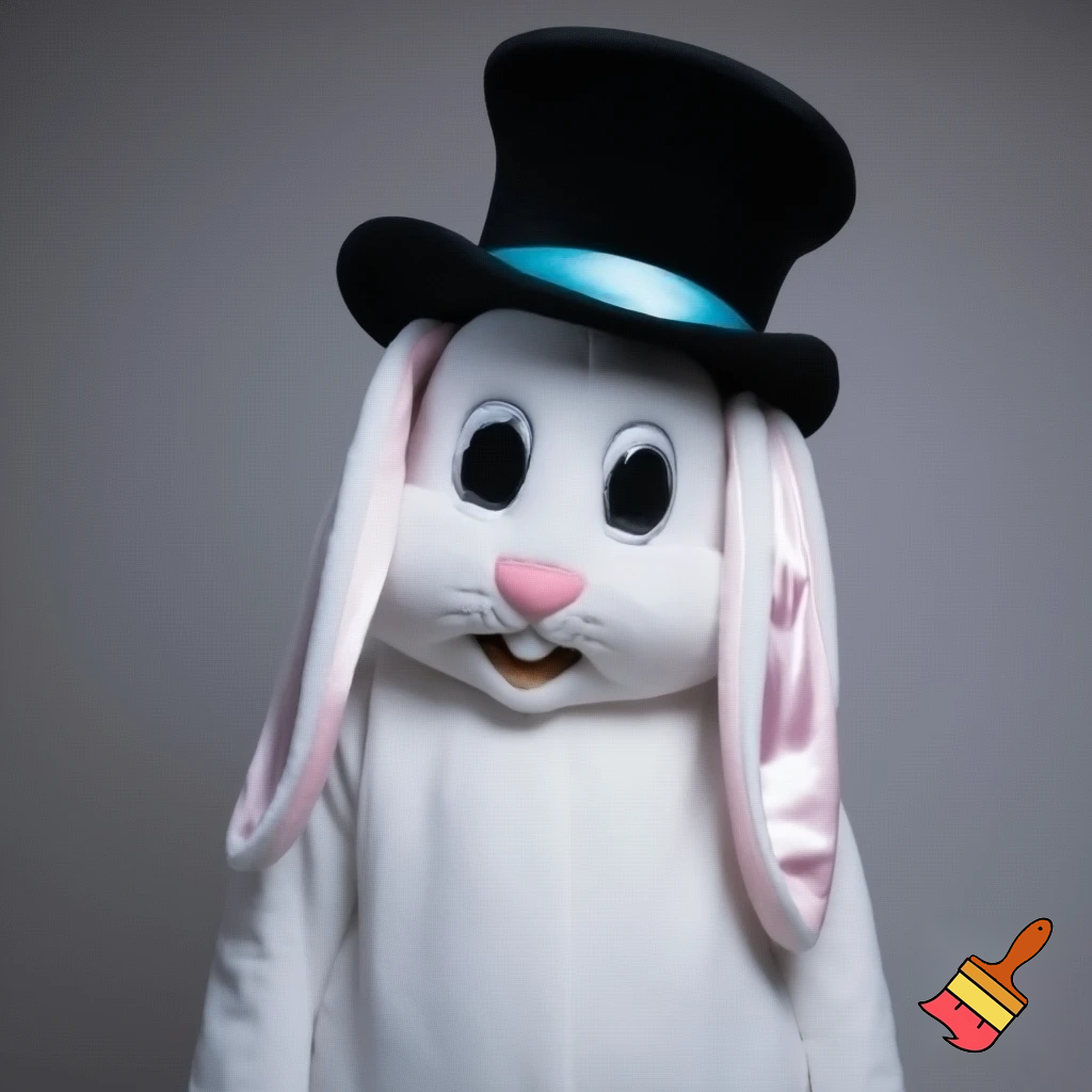 East Bunning mascot costume special top hat easter bunny mascot costume