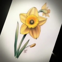 march birth flower tattoo