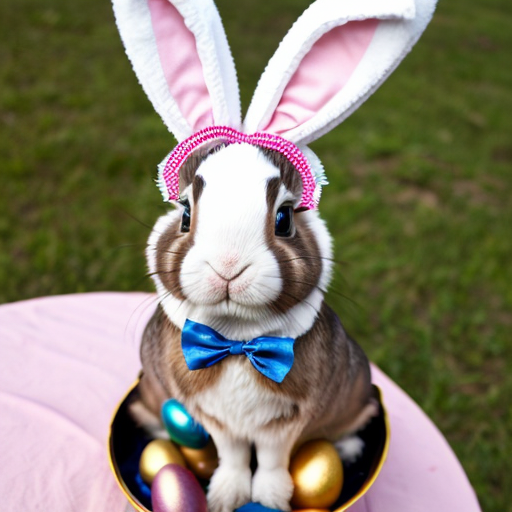 Easter bunny top hat, Easter bunny top hat with bunny ears
