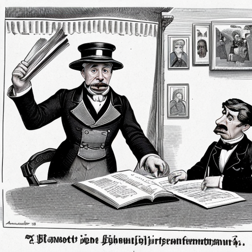 Hazme una viñeta del s. XIX satírica del imperio Alemán.
