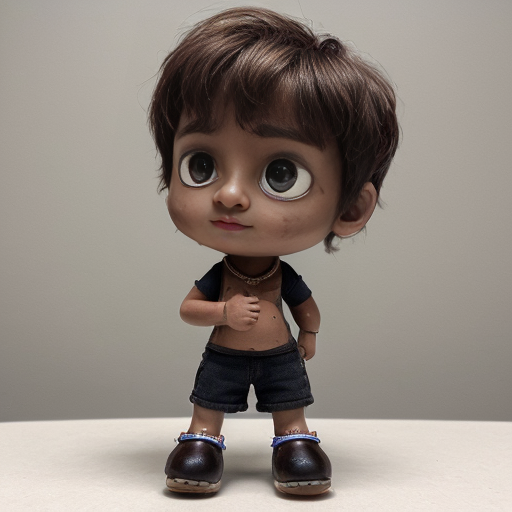 a nurvous short brown boy with colorful chothing who is a human
