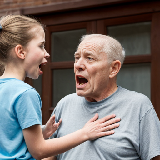 old man yelling at little white girl
