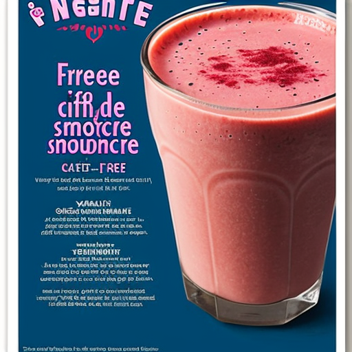 poster advertising a free sample of a pink smoothie by innocent