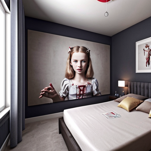 Alice in Wonderland themed adult bedroom