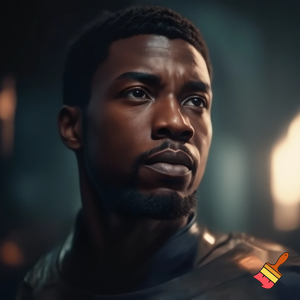 A portrait of a heroic person, hyper realistic, nice lighting